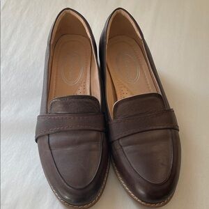 Mona Flying Women's Handmade Leather Penny Loafer Casual Flat Shoes Size 7.5
